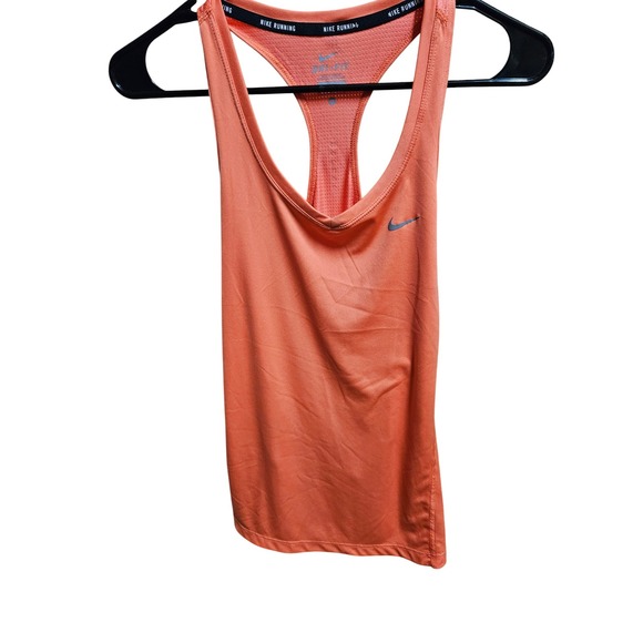 Nike Running Tank Top DRI-FIT Racerback Sleeveless Athletic Coral - Picture 1 of 5